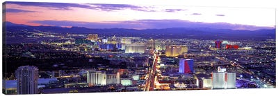 Dusk Las Vegas NV USA Canvas Art Print - Cloudy Sunset Art