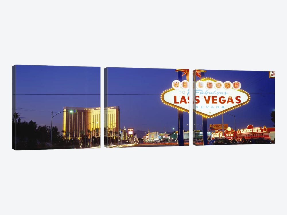 Las Vegas Sign, Las Vegas Nevada, USA by Panoramic Images 3-piece Art Print