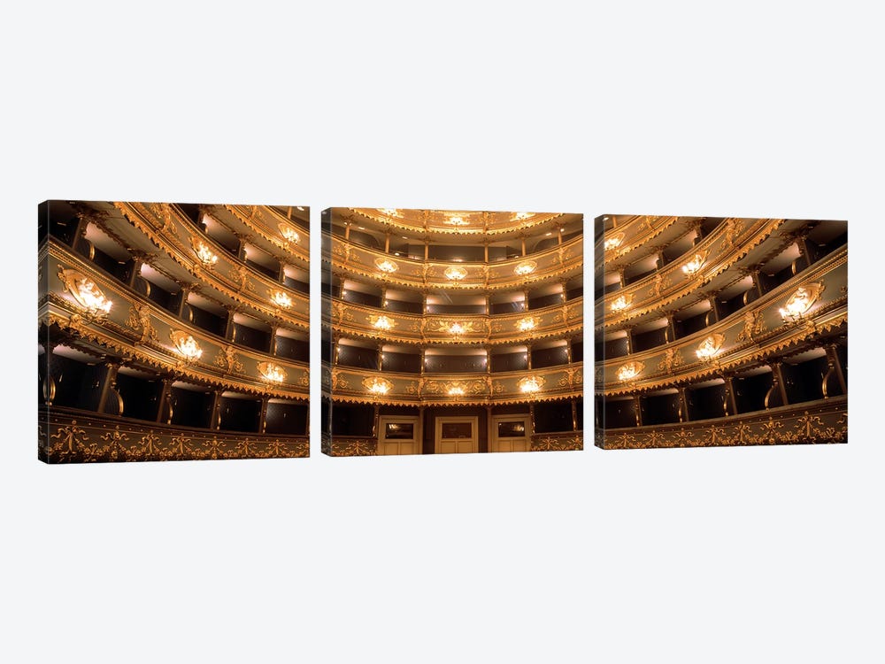 Interior View, Estates Theatre (Stavovske Divadlo), Prague, Czech Republic by Panoramic Images 3-piece Art Print