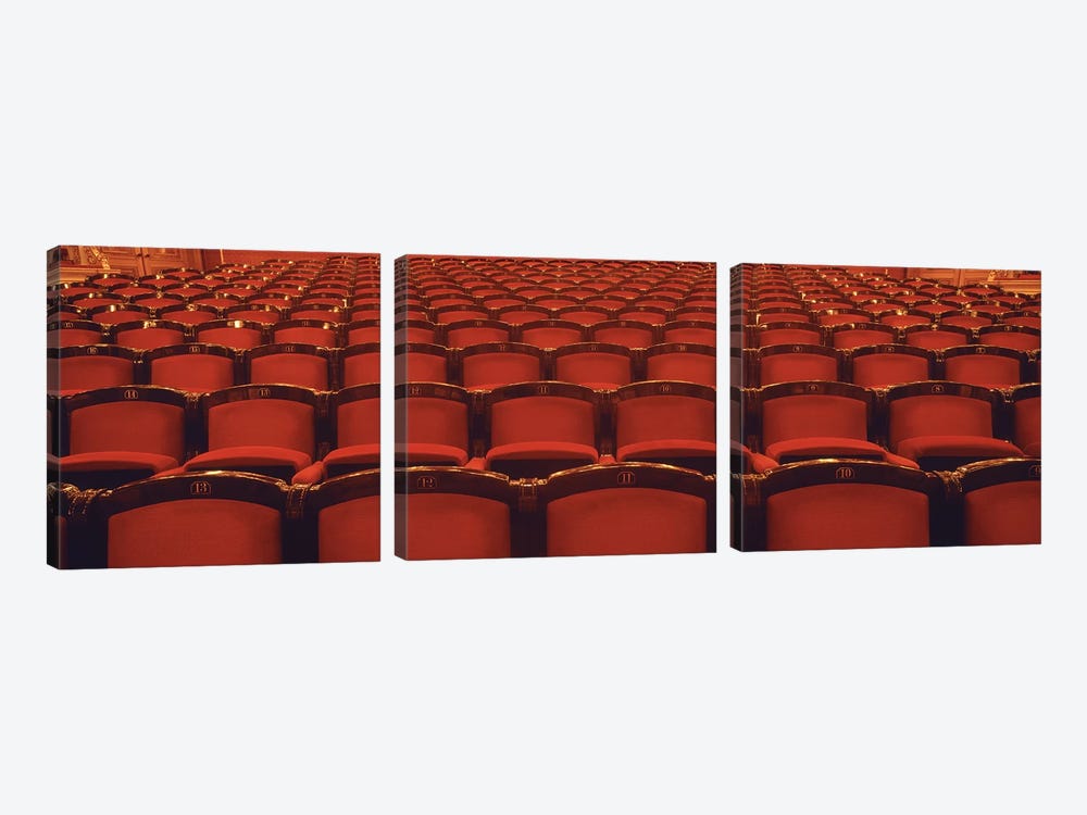 Ground Floor Seating In Zoom, National Theatre (Narodni Divadlo), Prague, Czech Republic by Panoramic Images 3-piece Canvas Art