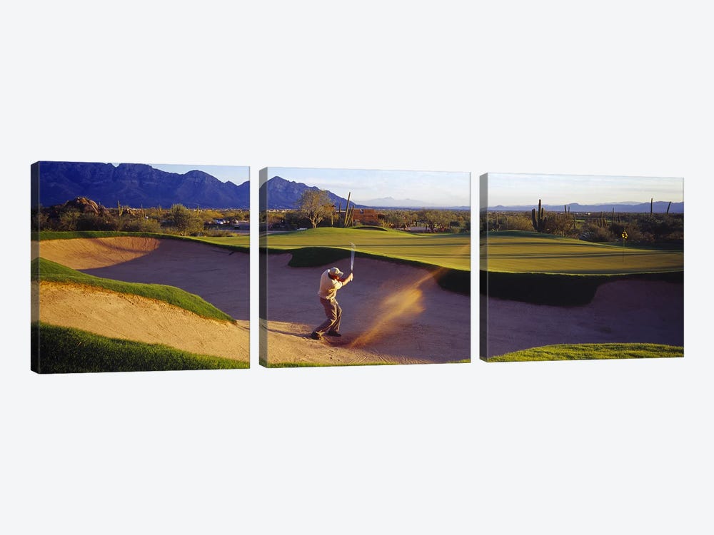Golf Course Tucson AZ USA by Panoramic Images 3-piece Canvas Artwork