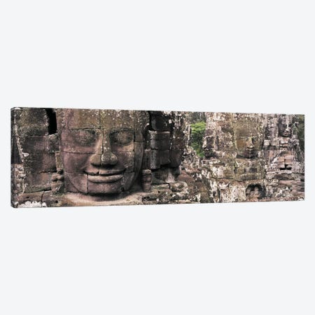 Stone Faces Bayon Angkor Siem Reap Cambodia Canvas Print #PIM2825} by Panoramic Images Canvas Wall Art