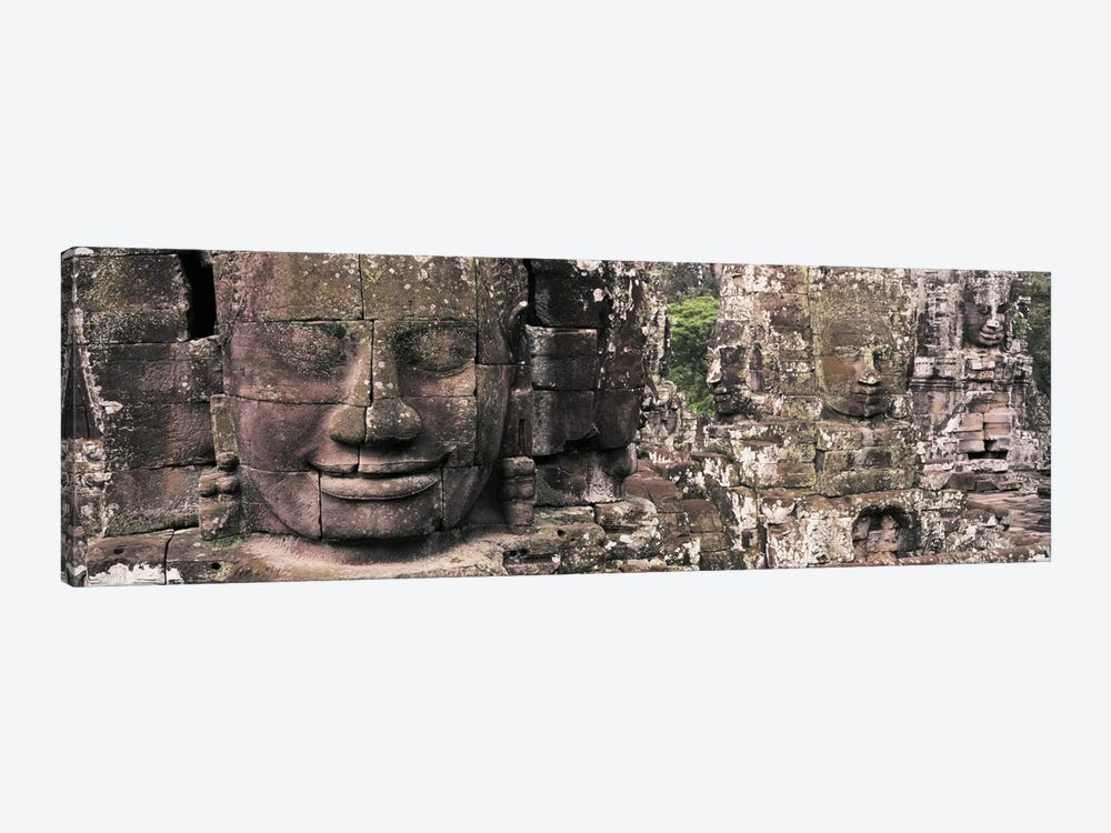 Stone Faces Bayon Angkor Siem Reap Cambodia by Panoramic Images 1-piece Canvas Wall Art