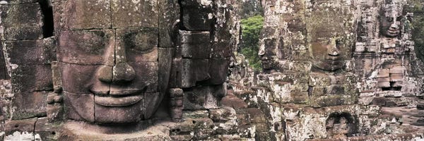 Sculptures & Statues: Stone Faces Bayon Angkor Siem Reap Cambodia by Panoramic Images