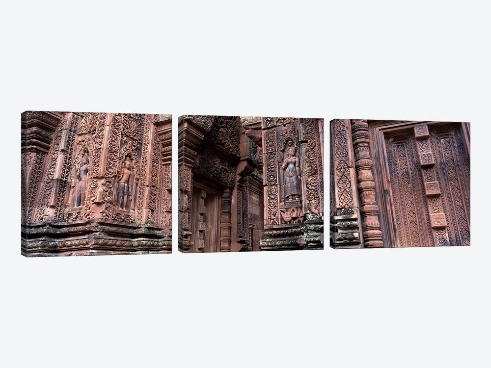 Bantreay Srei nr Siem Reap Cambodia by Panoramic Images 3-piece Canvas Print