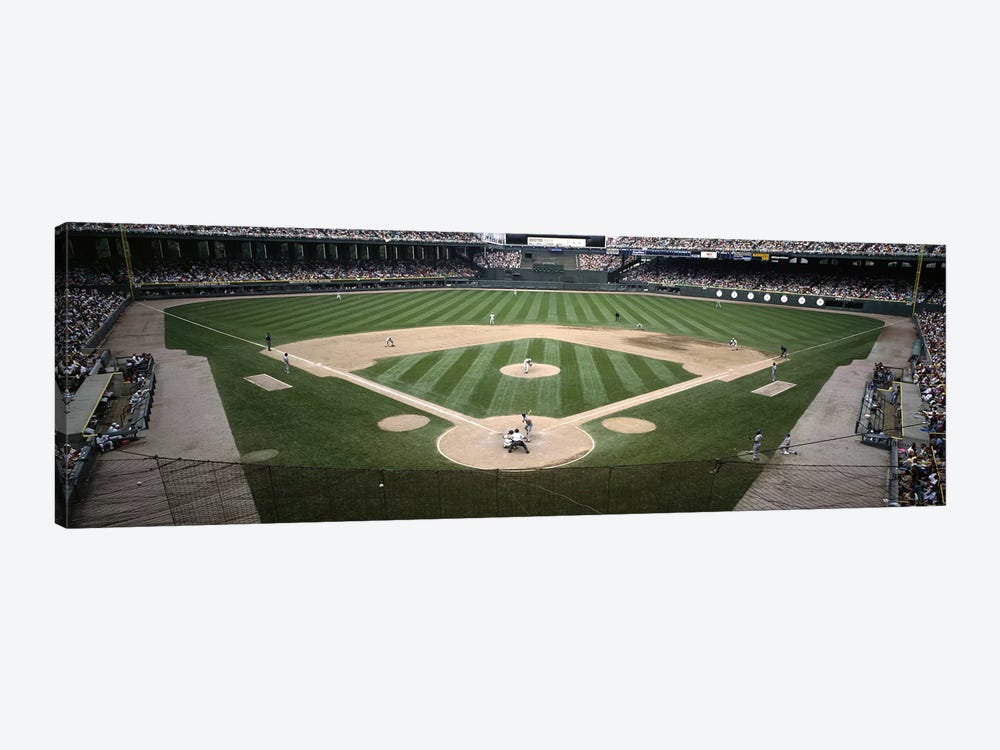 Baseball match in progressU.S. Cellular Field, Chicago, Cook County, Illinois, USA by Panoramic Images 1-piece Canvas Artwork