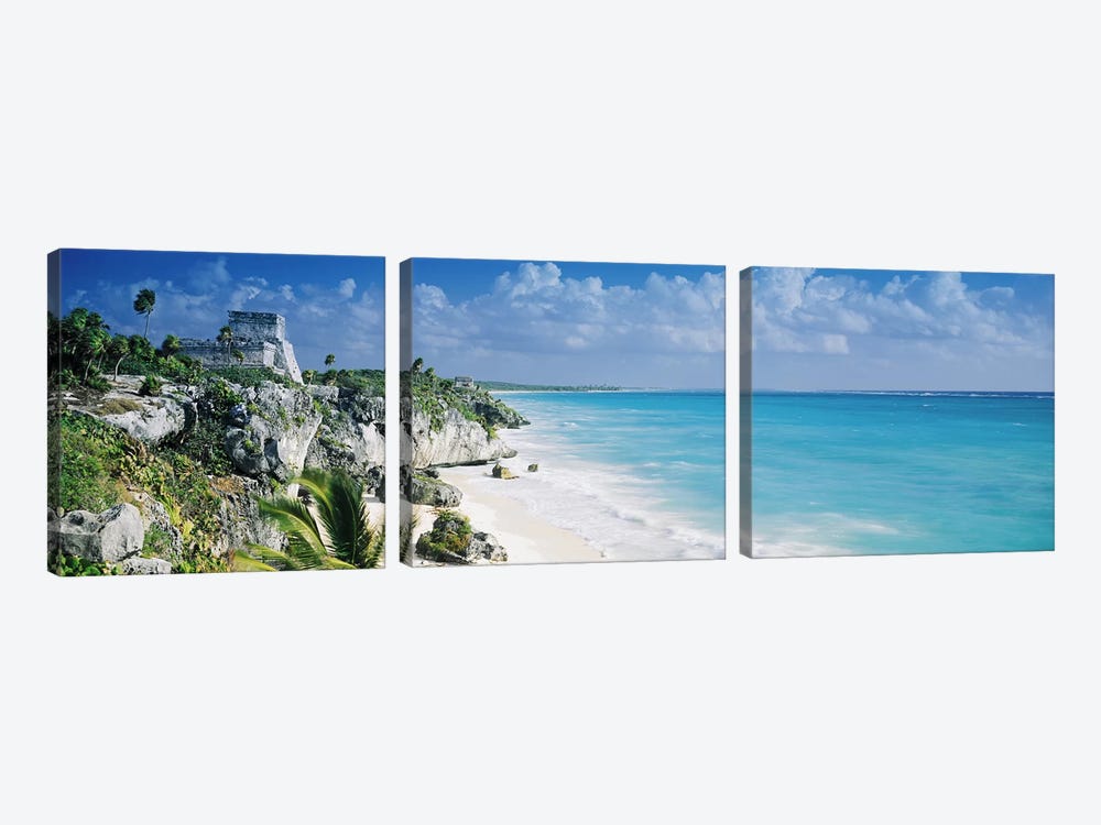 El Castillo, Tulum, Quintana Roo, Mexico by Panoramic Images 3-piece Canvas Art Print