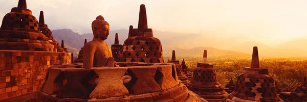 Sculptures & Statues: Borobudur Buddhist Temple Java Indonesia by Panoramic Images