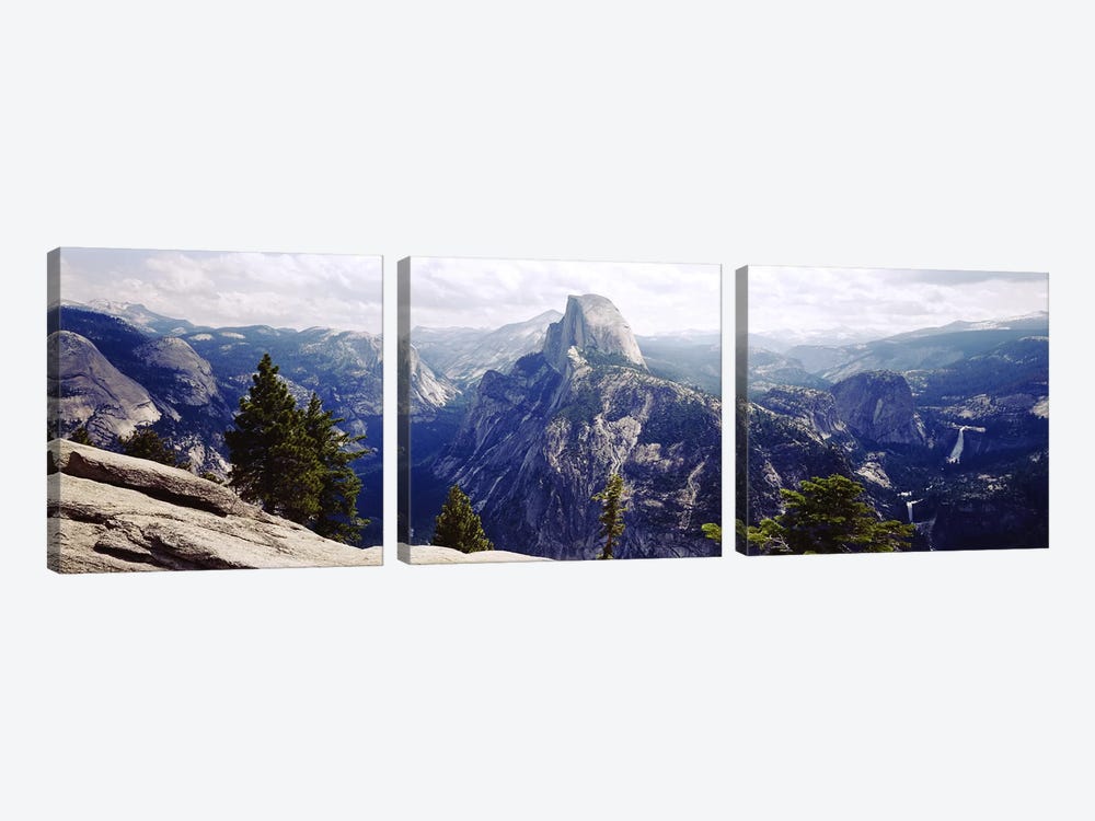 Half Dome High Sierras Yosemite National Park CA by Panoramic Images 3-piece Canvas Artwork