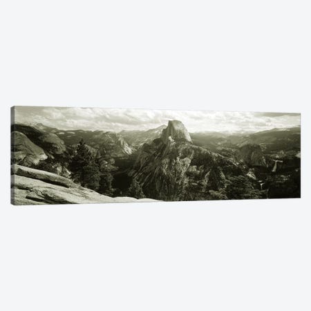 Half Dome In B&W, Yosemite National Park, California, USA Canvas Print #PIM2833} by Panoramic Images Canvas Wall Art