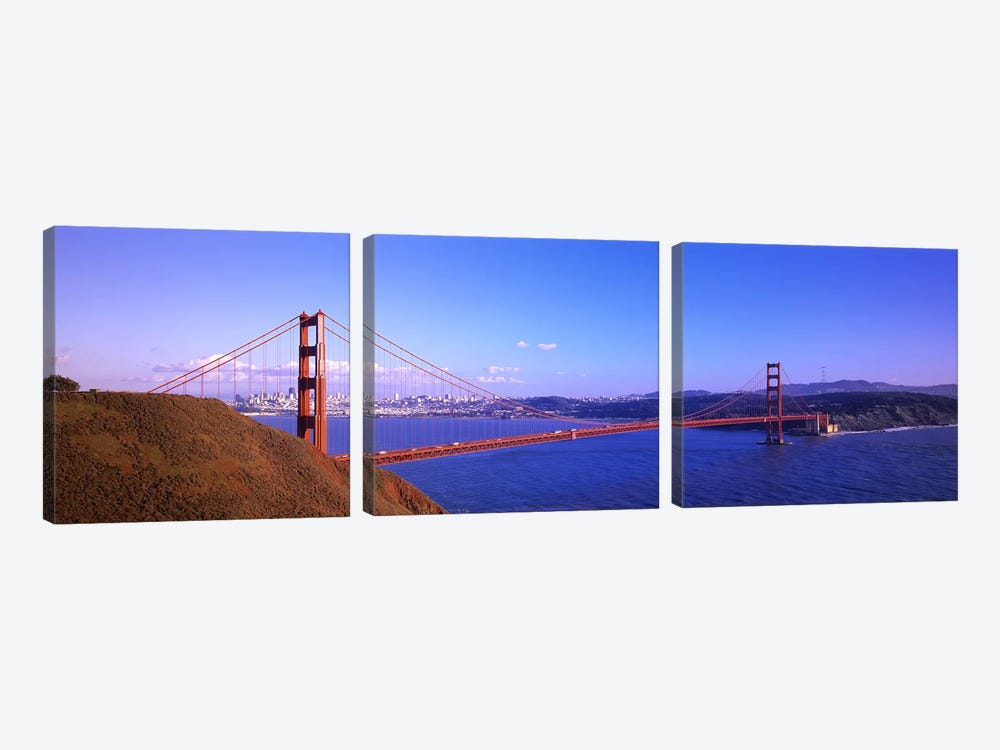 Golden Gate Bridge San Francisco CA USA by Panoramic Images 3-piece Canvas Print