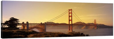 Golden Gate Bridge San Francisco CA USA Canvas Art Print - Lake & Ocean Sunrise & Sunset Art