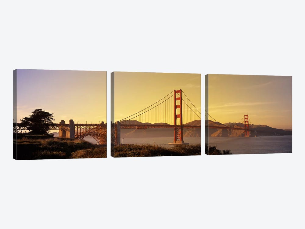 Golden Gate Bridge San Francisco CA USA by Panoramic Images 3-piece Canvas Wall Art