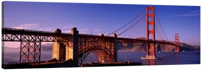 Suspension bridge at duskGolden Gate Bridge, San Francisco, Marin County, California, USA Canvas Art Print - Golden Gate Bridge