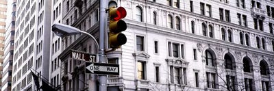 Traffic Light, Wall Street, New York City, New York, USA by Panoramic Images canvas print