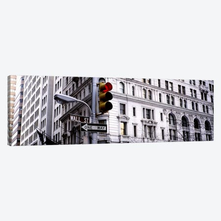 Traffic Light, Wall Street, New York City, New York, USA Canvas Print #PIM2850} by Panoramic Images Canvas Art