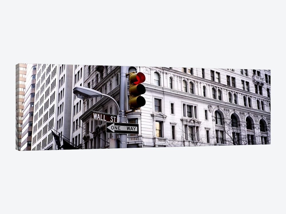 Traffic Light, Wall Street, New York City, New York, USA by Panoramic Images 1-piece Canvas Artwork