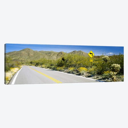 Directional signboard at the roadsideMcCain Loop Road, Tucson Mountain Park, Tucson, Arizona, USA Canvas Print #PIM2853} by Panoramic Images Canvas Wall Art