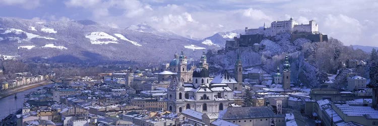 Winter Landscape Featuring Altstadt (Old Town), Salzburg, Austria