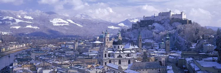 Winter Landscape Featuring Altstadt (Old Town), Salzburg, Austria by Panoramic Images wall art