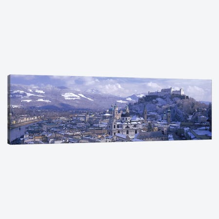 Winter Landscape Featuring Altstadt (Old Town), Salzburg, Austria Canvas Print #PIM2859} by Panoramic Images Canvas Art