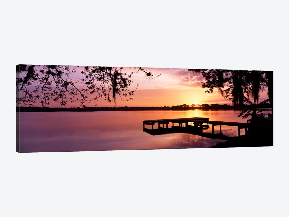 USA, Florida, Orlando, Koa Campground, Lake Whippoorwill, Sunrise by Panoramic Images 1-piece Canvas Wall Art