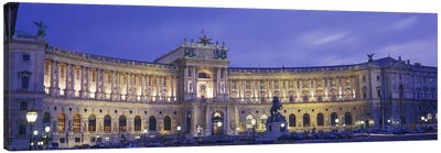 Main Façade At Night, Hofburg (Imperial Palace), Vienna, Austria Canvas Art Print - Vienna Art