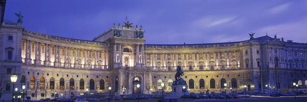 Castles & Palaces: Main Façade At Night, Hofburg (Imperial Palace), Vienna, Austria by Panoramic Images