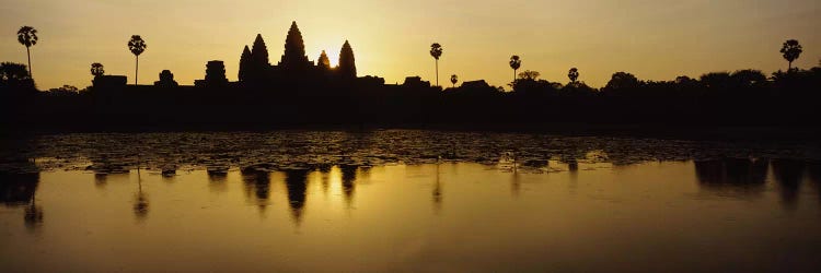 Silhouette of A Temple At SunriseAngkor Wat, Cambodia by Panoramic Images wall art