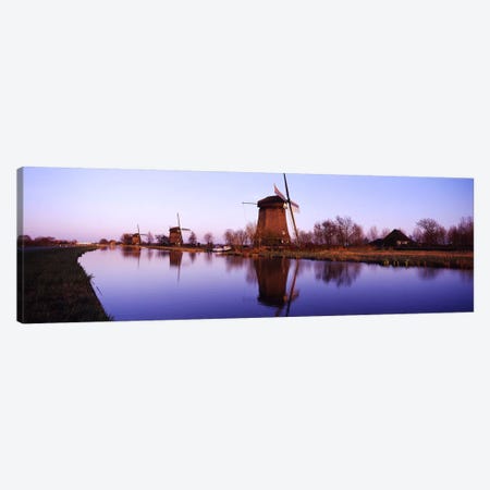 Windmills Schemerhorn The Netherlands Canvas Print #PIM2864} by Panoramic Images Canvas Wall Art