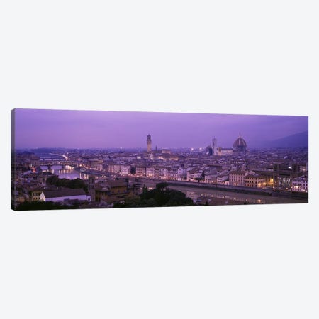 Cityscape At Twilight, Florence, Tuscany, Italy Canvas Print #PIM2867} by Panoramic Images Canvas Art