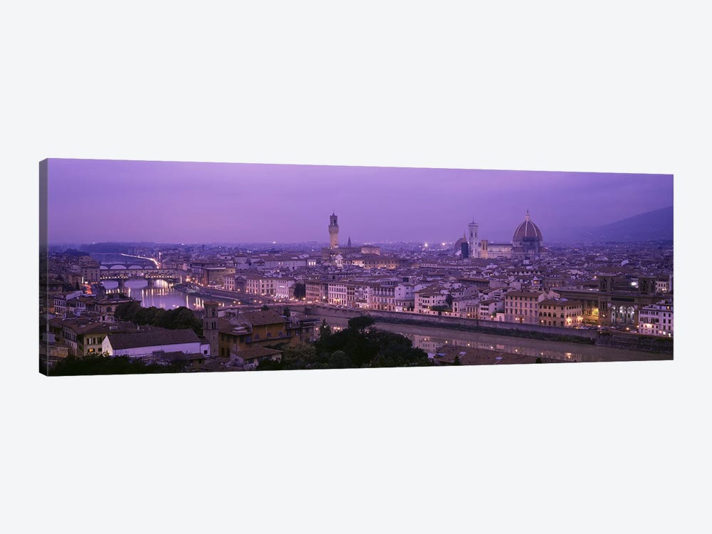 Cityscape At Twilight, Florence, Tuscany, Italy by Panoramic Images 1-piece Canvas Art