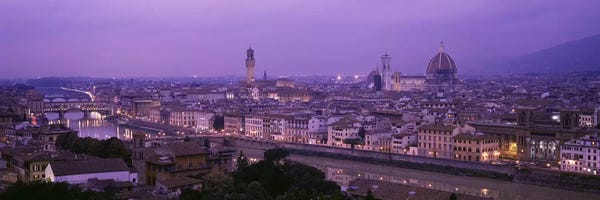 Tuscany: Cityscape At Twilight, Florence, Tuscany, Italy by Panoramic Images