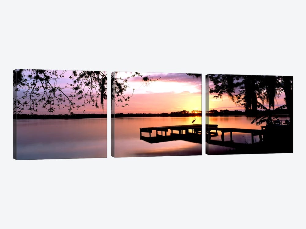 Sunrise Over Lake Whippoorwill, Orlando, Florida, USA by Panoramic Images 3-piece Canvas Print