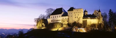 Lenzburg Castle At Night, Lenzburg, Aargau, Switzerland by Panoramic Images multi panel art