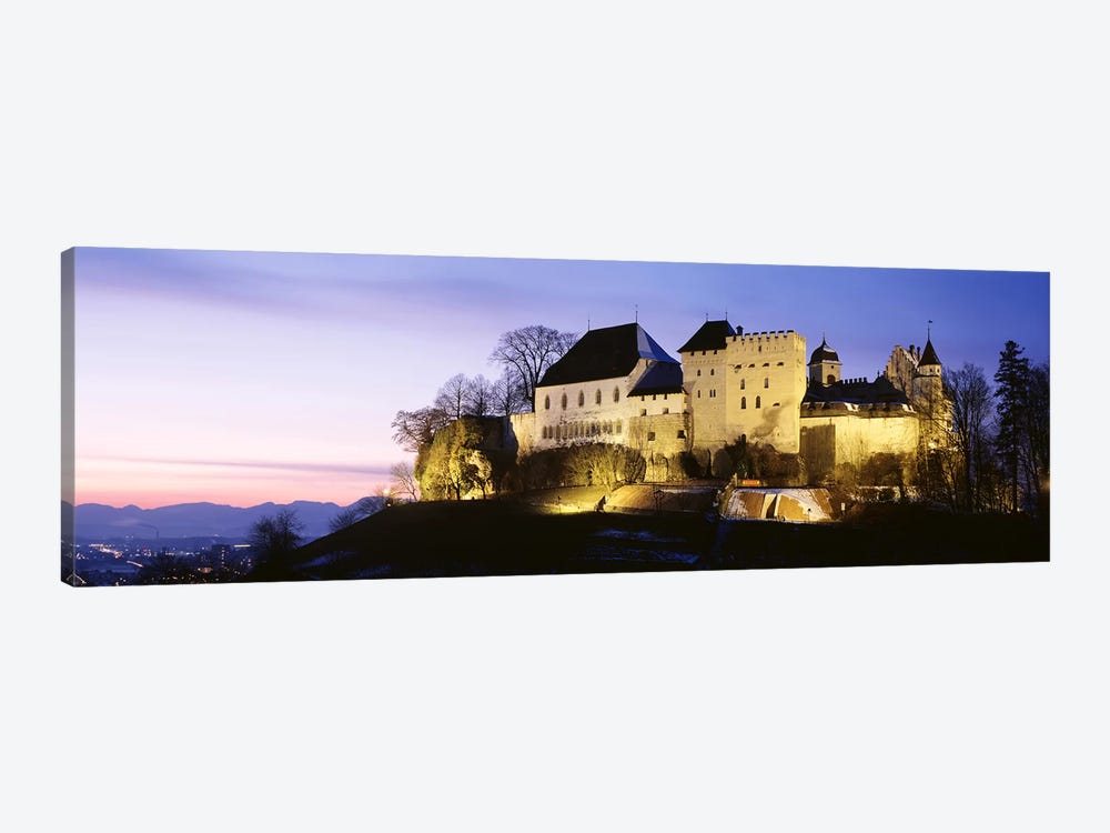 Lenzburg Castle At Night, Lenzburg, Aargau, Switzerland by Panoramic Images 1-piece Canvas Print