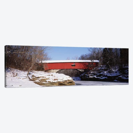 Narrows Covered Bridge Turkey Run State Park IN USA Canvas Print #PIM2884} by Panoramic Images Canvas Wall Art