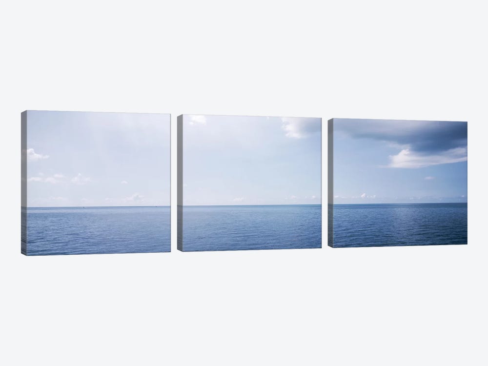 Cloudy Seascape, Atlantic Ocean, Bermuda, USA by Panoramic Images 3-piece Canvas Artwork