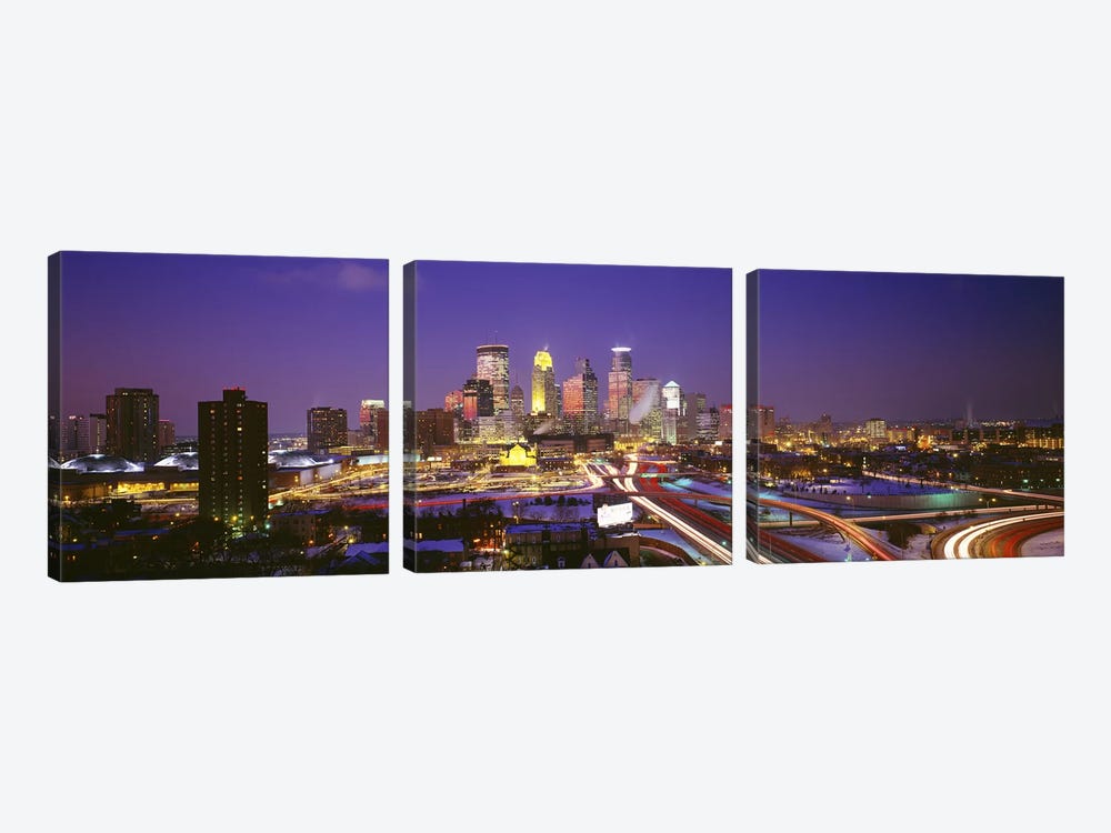 TwilightMinneapolis, MN, USA by Panoramic Images 3-piece Canvas Art