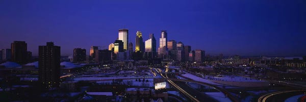 Minnesota: Skyscrapers at duskMinneapolis, Minnesota, USA by Panoramic Images