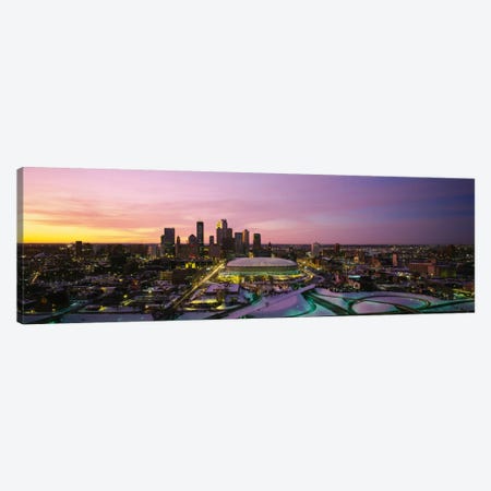 Skyscrapers lit up at sunsetMinneapolis, Minnesota, USA Canvas Print #PIM2892} by Panoramic Images Canvas Art