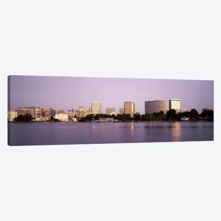 Reflection Of Skyscrapers In A Lake, Lake Merritt, Oakland, California, USA Canvas Print #PIM2895} by Panoramic Images Art Print