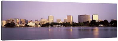 Reflection Of Skyscrapers In A Lake, Lake Merritt, Oakland, California, USA Canvas Art Print - Oakland Art
