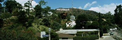 Low angle view of a hillHollywood Hills, City of Los Angeles, California, USA by Panoramic Images canvas print