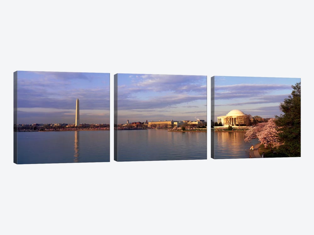 USA, Washington DC, Tidal Basin, spring by Panoramic Images 3-piece Canvas Artwork