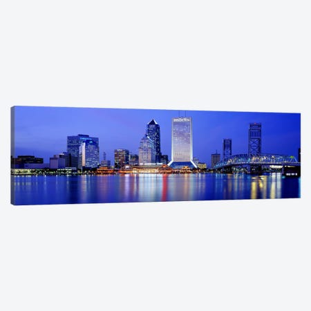 Night, Jacksonville, Florida, USA Canvas Print #PIM2901} by Panoramic Images Canvas Art