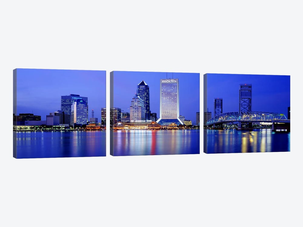 Night, Jacksonville, Florida, USA by Panoramic Images 3-piece Art Print