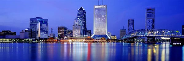 Panoramic Images: Night, Jacksonville, Florida, USA by Panoramic Images