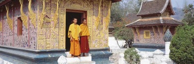 Monks Wat Xien Thong Luang Prabang Laos by Panoramic Images canvas print