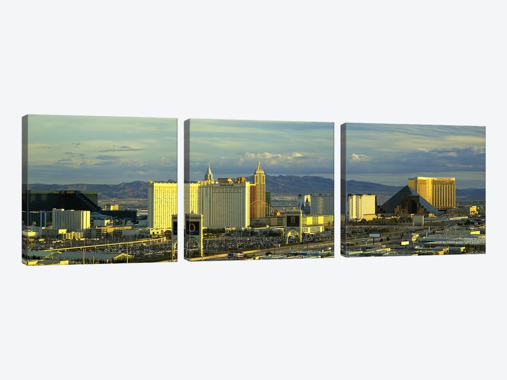 Afternoon The Strip Las Vegas NV USA by Panoramic Images 3-piece Canvas Print